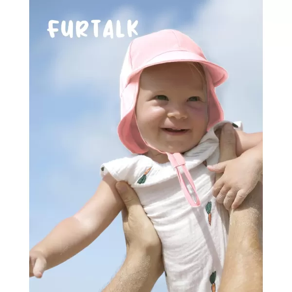 FURTALK Baby Sun Hat UPF 50+ Adjustable Baby Boys Girls Quick Drying Summer Beach Hat with Neck Flap for Traveling Swim Hat