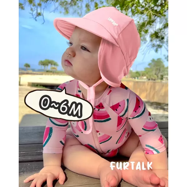 FURTALK Baby Sun Hat UPF 50+ Adjustable Baby Boys Girls Quick Drying Summer Beach Hat with Neck Flap for Traveling Swim Hat