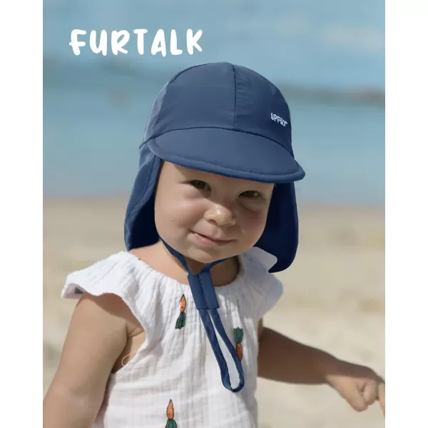 FURTALK Baby Sun Hat UPF 50+ Adjustable Baby Boys Girls Quick Drying Summer Beach Hat with Neck Flap for Traveling Swim Hat