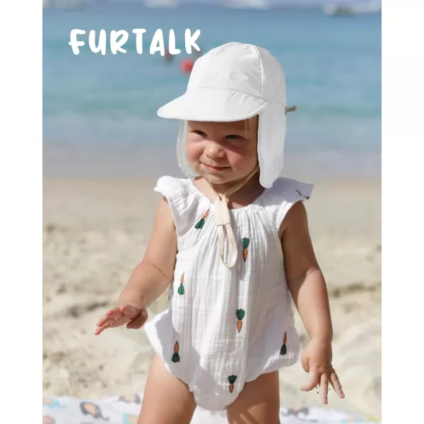 FURTALK Baby Sun Hat UPF 50+ Adjustable Baby Boys Girls Quick Drying Summer Beach Hat with Neck Flap for Traveling Swim Hat