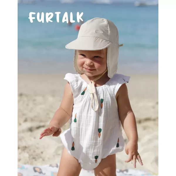 FURTALK Baby Sun Hat UPF 50+ Adjustable Baby Boys Girls Quick Drying Summer Beach Hat with Neck Flap for Traveling Swim Hat