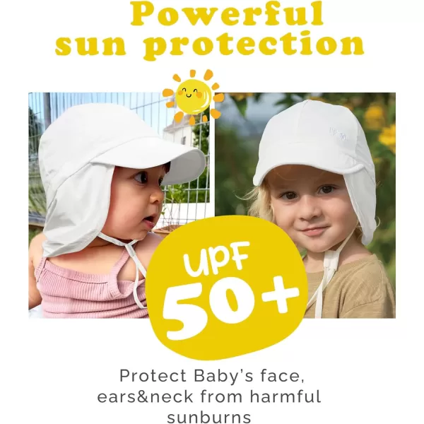 FURTALK Baby Sun Hat UPF 50+ Adjustable Baby Boys Girls Quick Drying Summer Beach Hat with Neck Flap for Traveling Swim Hat