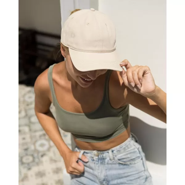 FURTALK Men and Women Vintage Washed Distressed Cotton Baseball Cap Plain Blank Adjustable Classic Baseball Hat Cap
