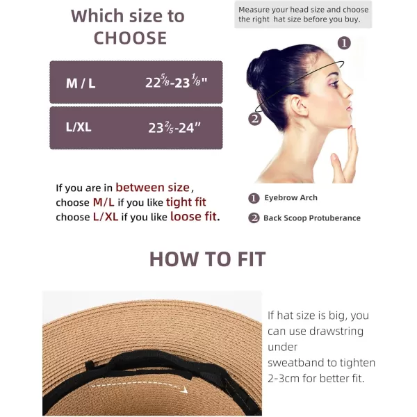 FURTALK Straw Beach Sun Hats for Women Men Summer Fedoras Boater Hat Packable SPF UV Protection Hats for Women Travel…
