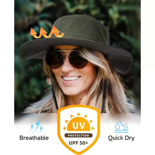 FURTALK Sun Hats for Women with Ponytail Hole Wide Brim Outdoor Hat UPF 50+Packable Summer Beach Hiking Fishing Hats