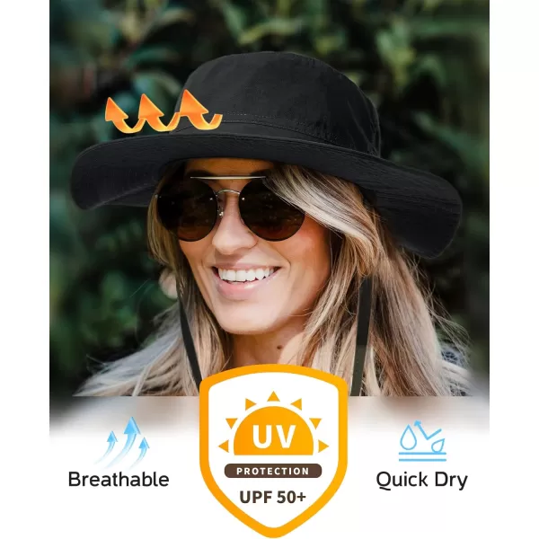 FURTALK Sun Hats for Women with Ponytail Hole Wide Brim Outdoor Hat UPF 50+Packable Summer Beach Hiking Fishing Hats