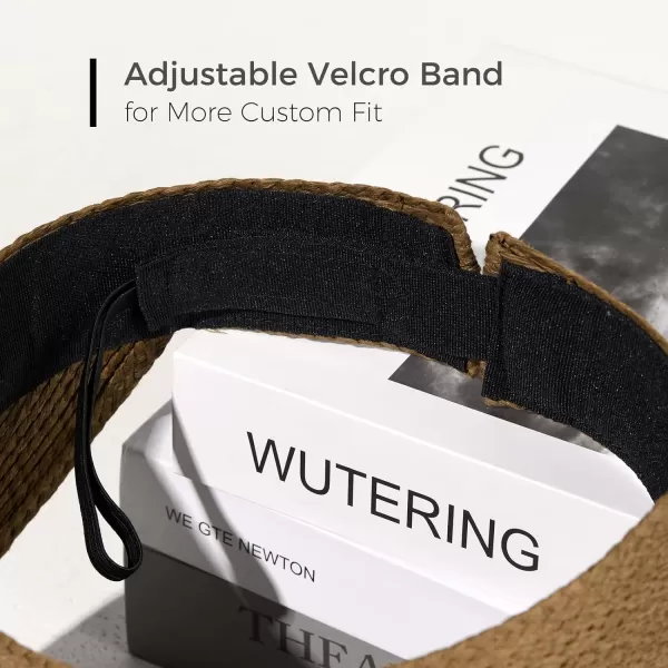 FURTALK Sun Visor Hats for Women Wide Brim Straw Visors Womens Foldable Beach Visors Summer Roll Up Ponytail Beach Hat