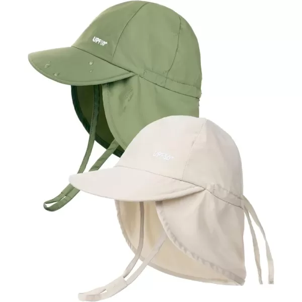 FURTALK Baby Sun Hat UPF 50+ Adjustable Baby Boys Girls Quick Drying Summer Beach Hat with Neck Flap for Traveling Swim Hat