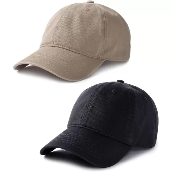 FURTALK Men and Women Vintage Washed Distressed Cotton Baseball Cap Plain Blank Adjustable Classic Baseball Hat Cap