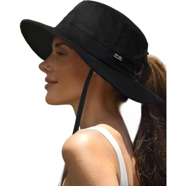 FURTALK Sun Hats for Women with Ponytail Hole Wide Brim Outdoor Hat UPF 50+Packable Summer Beach Hiking Fishing Hats