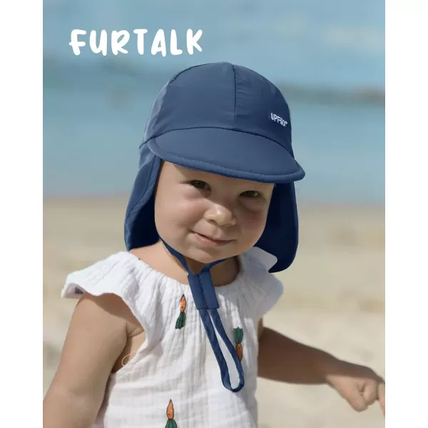 FURTALK Baby Sun Hat UPF 50+ Adjustable Baby Boys Girls Quick Drying Summer Beach Hat with Neck Flap for Traveling Swim Hat
