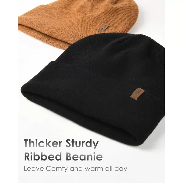 FURTALK Beanie for Men Women Cuffed Thick Knitted Unisex Winter Hat Beanies Skull Cap