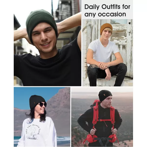 FURTALK Beanie for Men Women Cuffed Thick Knitted Unisex Winter Hat Beanies Skull Cap