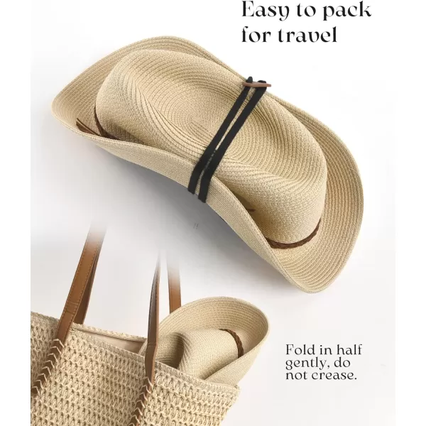 FURTALK Sun Hats for Women Summer Wide Brim UV UPF 50+ Panama Fedora Foldable Packable Straw Beach Hat