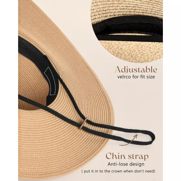 FURTALK Womens Sun Straw Hat Wide Brim UPF 50 Summer Hat Foldable Roll up Floppy Beach Hats for Women