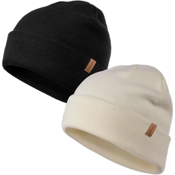 FURTALK Beanie for Men Women Cuffed Thick Knitted Unisex Winter Hat Beanies Skull Cap