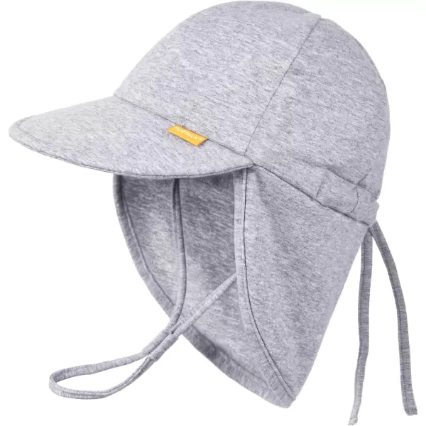 imageFURTALK Baby Sun Hat UPF 50 UV Ray Sun Protection Cotton Toddler Hats for Boys GirlsGrey