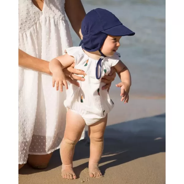 imageFURTALK Baby Sun Hat UPF 50 UV Ray Sun Protection Cotton Toddler Hats for Boys GirlsNavy