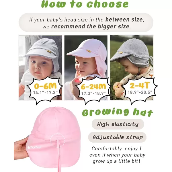 imageFURTALK Baby Sun Hat UPF 50 UV Ray Sun Protection Cotton Toddler Hats for Boys GirlsRose Pink