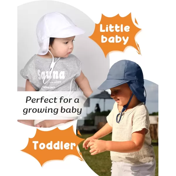 imageFURTALK Baby Sun Hat UV UPF 50 with Flap Ray Protection Toddler Infant Beach Hats for Boys GirlsGrey2p