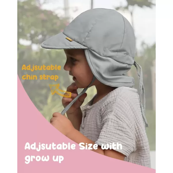 imageFURTALK Baby Sun Hat UV UPF 50 with Flap Ray Protection Toddler Infant Beach Hats for Boys GirlsGrey2p