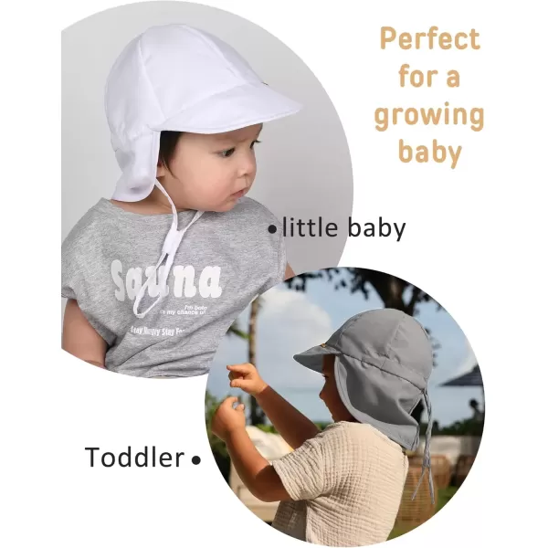 imageFURTALK Baby Sun Hat UV UPF 50 with Flap Ray Protection Toddler Infant Beach Hats for Boys GirlsNavygrey