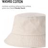 imageFURTALK Bucket Hats for Women Washed Cotton Packable Summer Beach Sun Hats Mens Womens Bucket Hat with Strings for TravelBeige