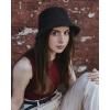 imageFURTALK Bucket Hats for Women Washed Cotton Packable Summer Beach Sun Hats Mens Womens Bucket Hat with Strings for TravelBlack