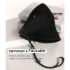imageFURTALK Bucket Hats for Women Washed Cotton Packable Summer Beach Sun Hats Mens Womens Bucket Hat with Strings for TravelBlack