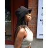 imageFURTALK Bucket Hats for Women Washed Cotton Packable Summer Beach Sun Hats Mens Womens Bucket Hat with Strings for TravelBlack