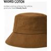 imageFURTALK Bucket Hats for Women Washed Cotton Packable Summer Beach Sun Hats Mens Womens Bucket Hat with Strings for TravelDark Orange