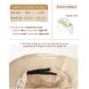 imageFURTALK Bucket Hats for Women Washed Cotton Packable Summer Beach Sun Hats Mens Womens Bucket Hat with Strings for TravelLight Khaki