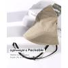imageFURTALK Bucket Hats for Women Washed Cotton Packable Summer Beach Sun Hats Mens Womens Bucket Hat with Strings for TravelLight Khaki