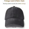 imageFURTALK Men and Women Vintage Washed Distressed Cotton Baseball Cap Plain Blank Adjustable Classic Baseball Hat CapDenim Blueblack