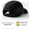 imageFURTALK Unisex Vintage Washed Unstructured Baseball Cap 100 Washed Cotton Soft Cap Adjustable Unisex Baseball Hat Dad HatBlack