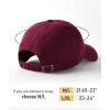 imageFURTALK Unisex Vintage Washed Unstructured Baseball Cap 100 Washed Cotton Soft Cap Adjustable Unisex Baseball Hat Dad HatWine Red