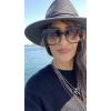 imageFURTALK Womens Mens Wide Brim Straw Panama Hat Fedora Summer Beach Sun Hat UPF Straw Hat for WomenBlack