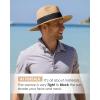 imageFURTALK Womens Mens Wide Brim Straw Panama Hat Fedora Summer Beach Sun Hat UPF Straw Hat for WomenBrown