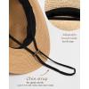 imageFURTALK Womens Mens Wide Brim Straw Panama Hat Fedora Summer Beach Sun Hat UPF Straw Hat for WomenKhaki