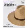 imageFURTALK Womens Mens Wide Brim Straw Panama Hat Fedora Summer Beach Sun Hat UPF Straw Hat for WomenKhakiBrown