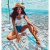 imageFURTALK Womens Mens Wide Brim Straw Panama Hat Fedora Summer Beach Sun Hat UPF Straw Hat for WomenKhakiBrown