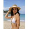 imageFURTALK Womens Mens Wide Brim Straw Panama Hat Fedora Summer Beach Sun Hat UPF Straw Hat for WomenKhakibeige