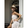 imageFURTALK Womens Mens Wide Brim Straw Panama Hat Fedora Summer Beach Sun Hat UPF Straw Hat for WomenKhakibeige