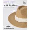imageFURTALK Womens Mens Wide Brim Straw Panama Hat Fedora Summer Beach Sun Hat UPF Straw Hat for WomenKhakibeige