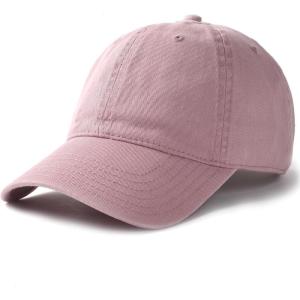 imageFURTALK Unisex Vintage Washed Unstructured Baseball Cap 100 Washed Cotton Soft Cap Adjustable Unisex Baseball Hat Dad HatPink