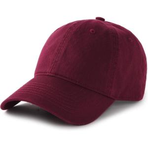 imageFURTALK Unisex Vintage Washed Unstructured Baseball Cap 100 Washed Cotton Soft Cap Adjustable Unisex Baseball Hat Dad HatWine Red