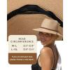 imageFURTALK Sun Hats for Women Summer Wide Brim UV UPF 80 Panama Fedora Foldable Packable Straw Beach HatCoffee Brown