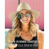 imageFURTALK Sun Hats for Women Summer Wide Brim UV UPF 80 Panama Fedora Foldable Packable Straw Beach HatNew Beige