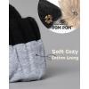 imageFURTALK Kids Winter Hat Toddler Knitted Pom Beanie Hat Cotton Lined Faux Fur Pom Pom Cap Baby Girls Boys Beanies02 Black With Raccoon Pom