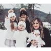 imageFURTALK Kids Winter Hat Toddler Knitted Pom Beanie Hat Cotton Lined Faux Fur Pom Pom Cap Baby Girls Boys Beanies02 Black With Raccoon Pom